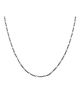 Eloish 92.5 Sterling Silver Sleek Stylish Figaro Design Chain - Silver