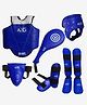 AXG NEW GOAL Contribute Karate Taekwondo Muay Thai Kick Kickboxing MMA Kit Pack Of 6 - Blue