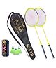 AXG NEW GOAL Sturdy Fluorescent Aluminium 2 Badminton Rackets With 3 Plastic Shuttles & Cover Badminton Kit - Fluorescent