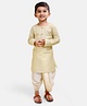 Bbayoye Cotton Full Sleeves Kurta & Dhoti Set Ethnic Print - Cream
