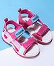 Cute Walk by Babyhug Velcro Sandals Fashion Print - Fuchsia