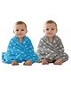 OYO BABY Star Baby Blanket Wrapper cum Sleeping Bag / Baby Blanket / Blanket For Baby / Blanket, Size-100x75 cm - Blue, Grey