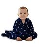 OYO BABY Printed Single Crib Baby Blanket (Star Printed Dark Blue)