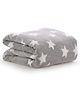 OYO BABY Printed Single Crib Baby Blanket (Star Printed Grey)