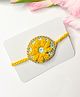Bobbles & Scallops Crochet Flower Rakhi - Yellow
