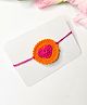 Bobbles & Scallops Crochet Heart Rakhi - Pink