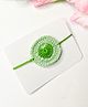 Bobbles & Scallops Crochet Heart Rakhi - Green