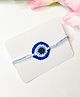 Bobbles & Scallops Crochet Evil Eye Rakhi - Blue