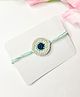 Bobbles & Scallops Crochet Evil Eye Rakhi - White