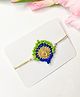 Bobbles & Scallops Crochet Morpankh Rakhi - Green