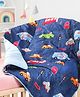 Babyhug Cotton Quilt Bus Print - Navy Blue