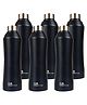 The Better Home 1000 Stainless Steel Water Bottle Black Pack Of 6 - 1 Litre Each