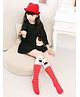 Flaunt Chic Knee Length Polka Dot Socks - Red