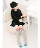 Flaunt Chic Knee Length Cat Eye Socks - Grey