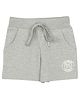 Tiny Girl Keep Smiling And Go For It Placement Print Shorts - Grey