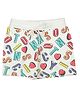 Tiny Girl Alphabets And Hearts Print Detail Shorts - Off White