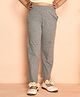 Kids Cave Ankle Length 100% Cotton Bio Washed Solid Track Pant - Grey