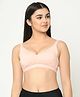 MAMMA PRESTO Solid Wirefree Lightly Padded Maternity Feeding Bra - Peach