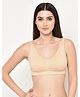 MAMMA PRESTO Solid Wirefree Lightly Padded Maternity Feeding Bra - Beige