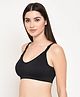 MAMMA PRESTO Solid Wirefree Lightly Padded Maternity Feeding Bra - Black