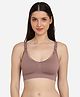MAMMA PRESTO Solid Super Soft Maternity Nursing Bra - Brown