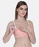 MAMMA PRESTO Wirefree Front Open Adjustable Straps Maternity Bra - Peach
