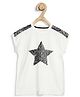 Spunkies Organic Cotton Cap Sleeves Star Placement Printed Tee - White