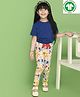 Spunkies Organic Flora & Fauna Printed Leggings - Orange