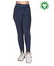 Spunkies Full Length Solid Organic Cotton Leggings - Blue
