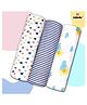 LazyToddler Cotton Soft Premium Flannel Swaddles Wrap for Newborn Baby Set of 3 (Hearts,BlueLine & Sun)
