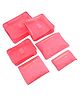 Multi Utility Organizer Pouch Cum travel Kit Pink - Set of 6