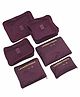 Multi Utility Organizer Pouch Cum travel Kit Brown - Set of 6