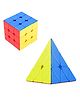 SVE Cube Combo Set of 3X3 & Pyraminx High Speed Stickerless Magic Cube Puzzle  Multicolor