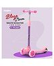 Baybee Blaze Storm Kick Runner Scooter with Height Adjustable PU LED Wheels & Music - Pink