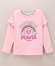 Vitamins Full Sleeves Top Text Print - Peach