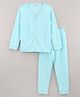 Kanvin Cotton Knit Full Sleeves Thermal Inner Wear Tee & Bottom - Blue