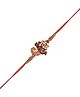 Arendelle Accessorising Gold Plated Peacock And Shree Krishana Rakhi - Golden