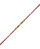 Arendelle Gold Plated Beads Rakhi For Brother - Orange