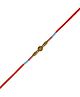 Arendelle Gold Plated Beads Rakhi For Brother - Red