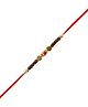 Arendelle Heart Beads Embellished Rakhi For Brother - Red