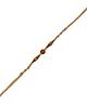 Arendelle Braided & Rudraksha Detail Rakhi For Brother - Beige