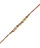 Arendelle Pearls & Stone Embellished Rakhi For Brother - Golden