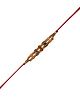 Arendelle Rudraksha & Beads Embellished Rakhi For Brother - Brown