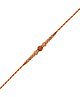 Arendelle Mauli Thread With 1 Rudraksha & Stone Embellished Rakhi For Brother - Yellow