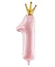 Funcart Number 1 With Crown Foil Balloon - Rose Gold