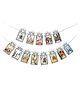 Funcart Happy Birthday Glitter Crown Photo Banner - Silver