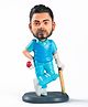 Awestuffs Virat Kohli Car Decoration Bobblehead Action Figure Height Blue 15 cm