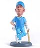 MS Dhoni Mahi Car Decoration Bobblehead Action Figure Blue Height 16 cm
