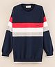 Smarty Boys Full Sleeves 100% Premium Cotton Flat Knit Sweaters - Navy Blue