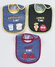 ZOE Denim Bibs Meal Time Print Pack of 3 - Black